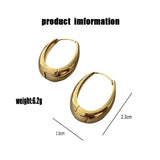 Vintage Oval Gold Plated Earrings