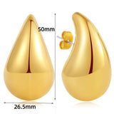 Chunky Gold Teardrop Earrings